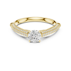 F Color Round VVS Diamond Engagement Ring Wedding Gift