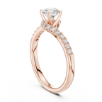 D Color Round Moissanite Lab Created Diamond Alternative Ring