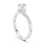 D Color Round Moissanite Lab Created Diamond Alternative Ring