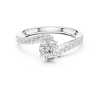 D Color Round Moissanite Lab Created Diamond Alternative Ring