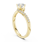 D Color Round Moissanite Lab Created Diamond Alternative Ring
