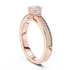 Brilliant Round Moissanite Anniversary Gift Ring E Color VVS