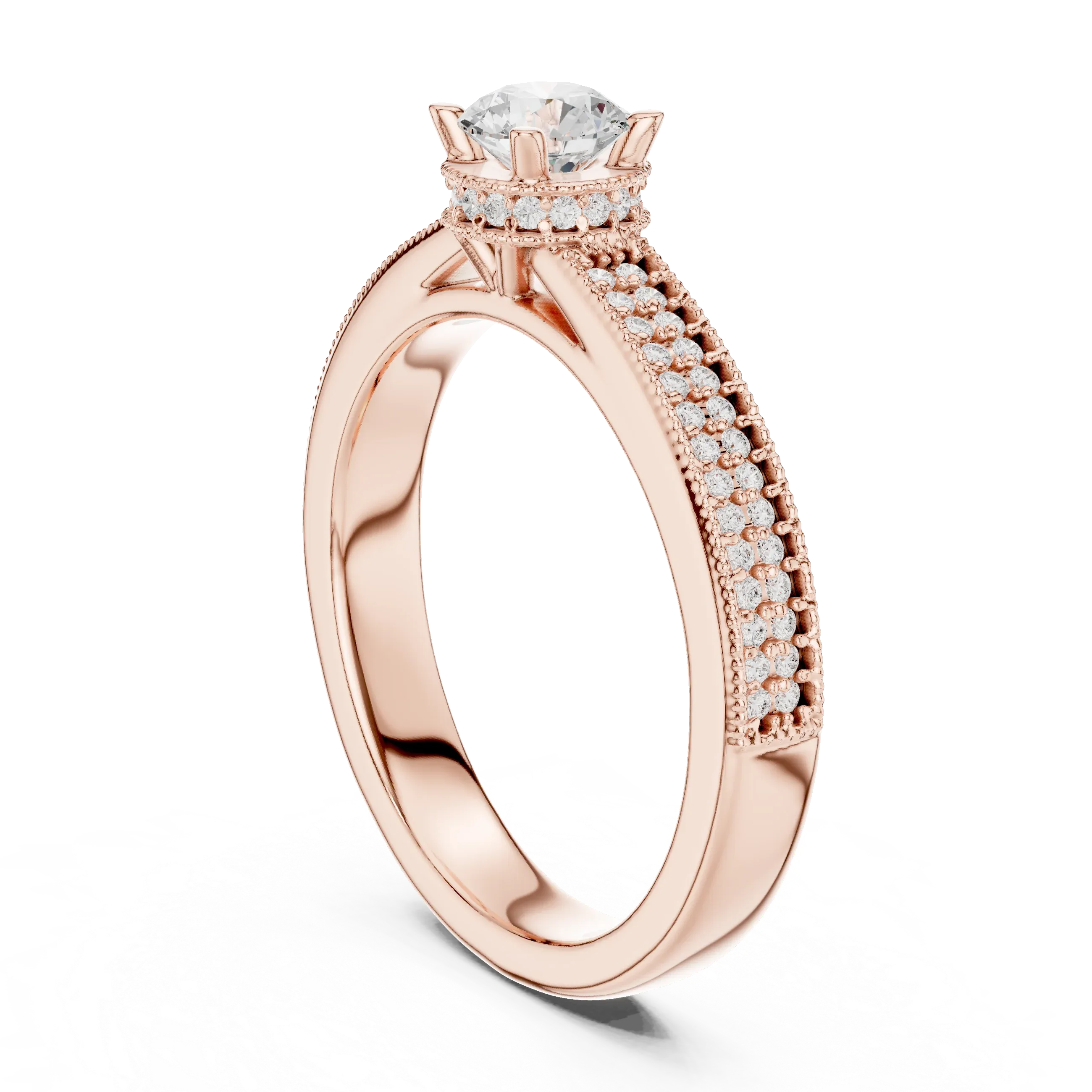 Brilliant Round Moissanite Anniversary Gift Ring E Color VVS