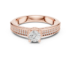 Brilliant Round Moissanite Anniversary Gift Ring E Color VVS