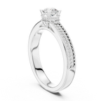 Brilliant Round Moissanite Anniversary Gift Ring E Color VVS
