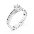 Brilliant Round Moissanite Anniversary Gift Ring E Color VVS