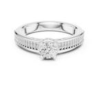 Brilliant Round Moissanite Anniversary Gift Ring E Color VVS