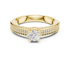 Brilliant Round Moissanite Anniversary Gift Ring E Color VVS