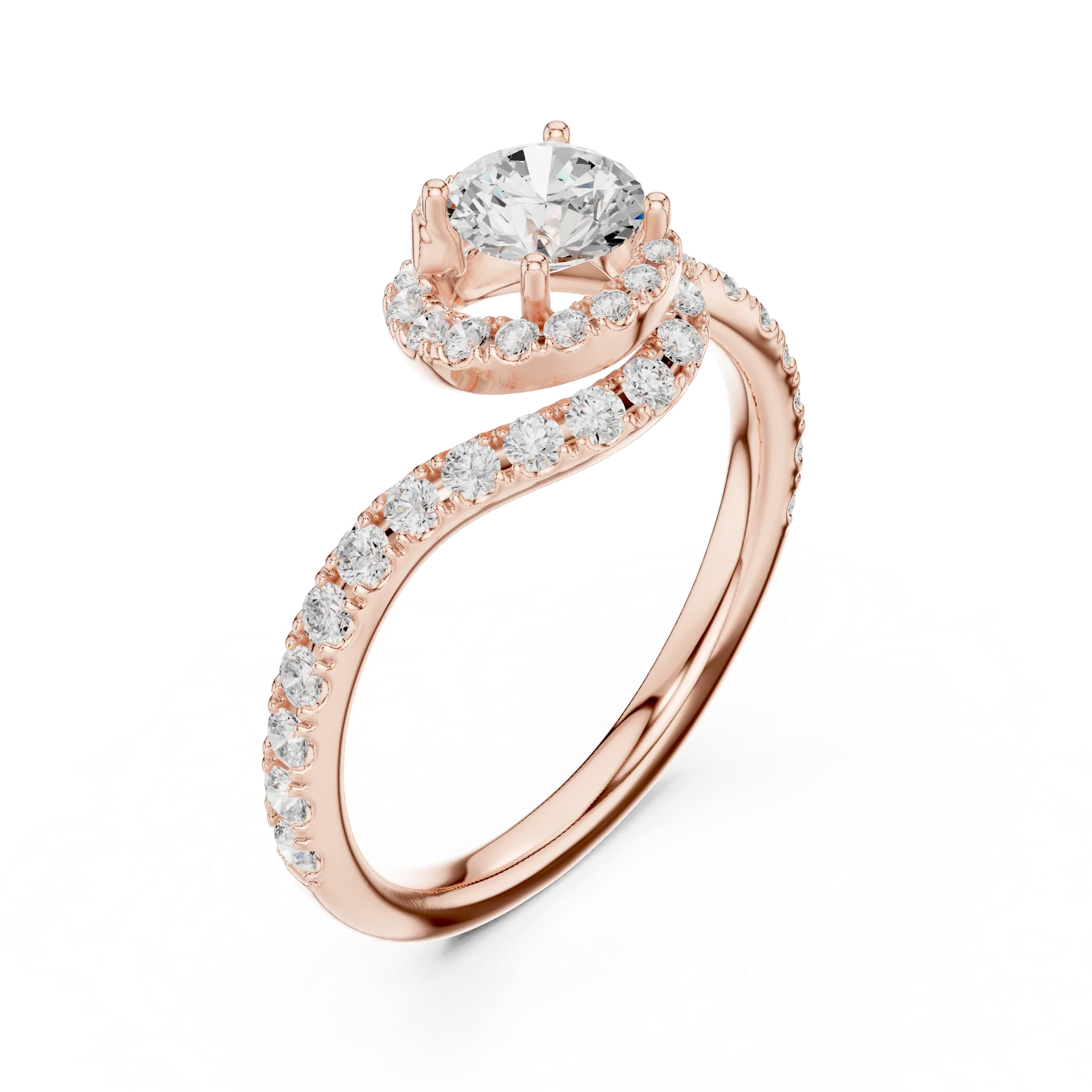 D Color VVS1 Round Moissanite Classic Solitaire Engagement Ring