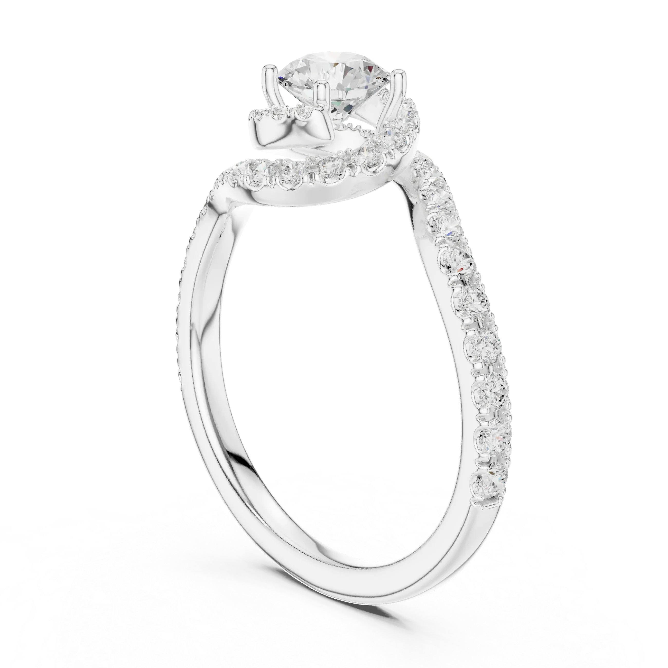 D Color VVS1 Round Moissanite Classic Solitaire Engagement Ring