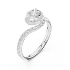 D Color VVS1 Round Moissanite Classic Solitaire Engagement Ring