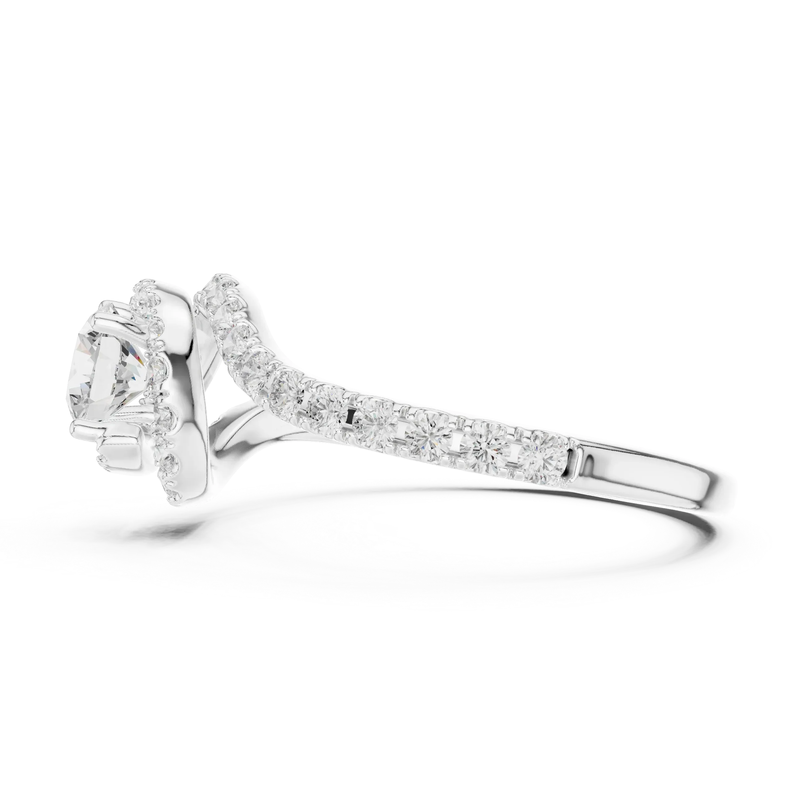 D Color VVS1 Round Moissanite Classic Solitaire Engagement Ring