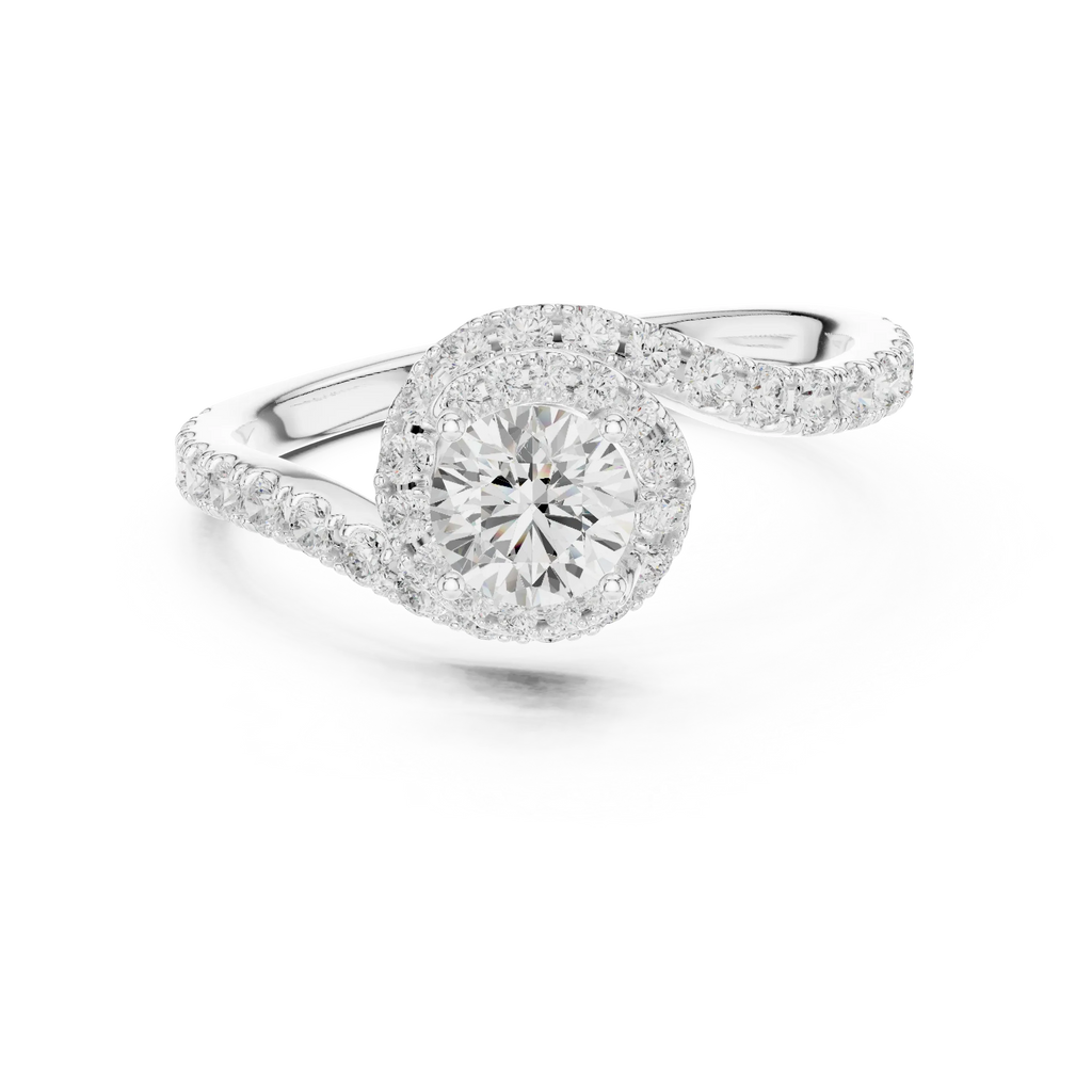 D Color VVS1 Round Moissanite Classic Solitaire Engagement Ring