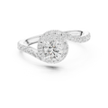 D Color VVS1 Round Moissanite Classic Solitaire Engagement Ring