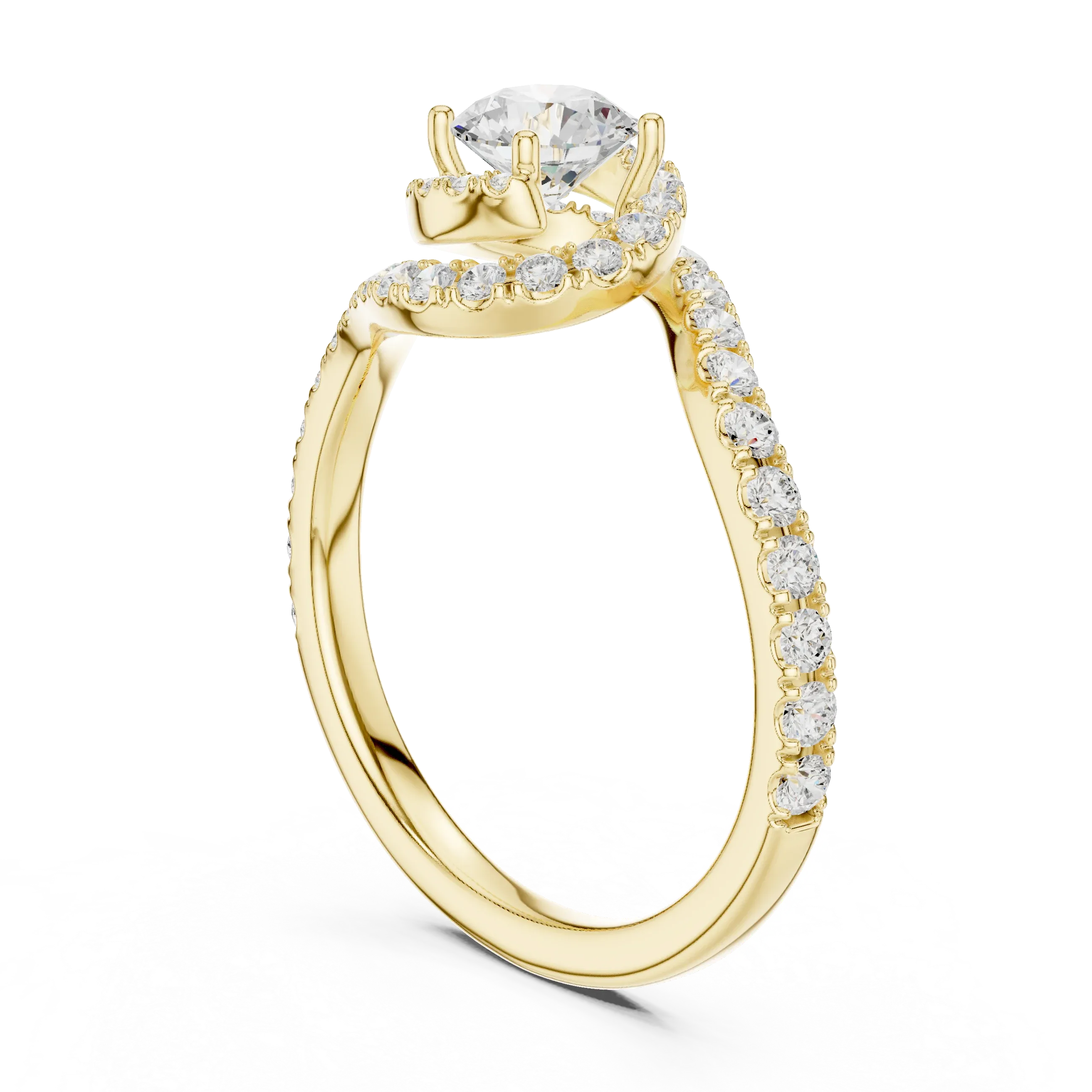 D Color VVS1 Round Moissanite Classic Solitaire Engagement Ring