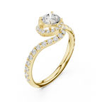 D Color VVS1 Round Moissanite Classic Solitaire Engagement Ring