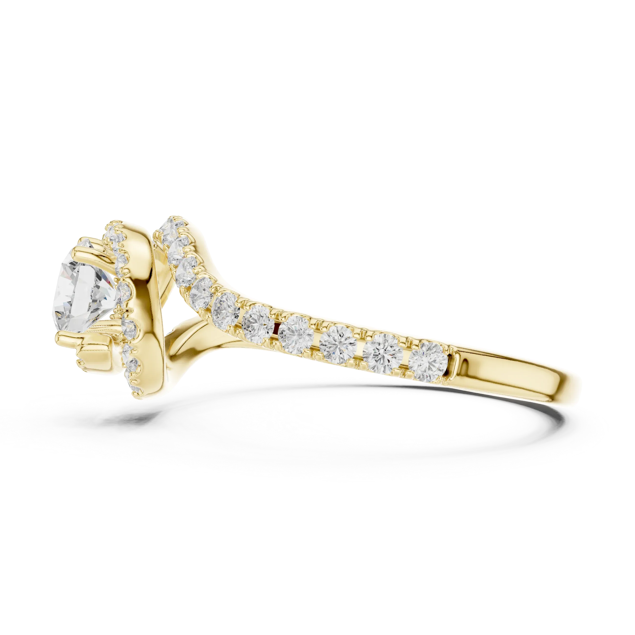 D Color VVS1 Round Moissanite Classic Solitaire Engagement Ring