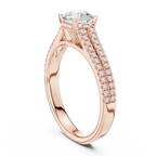 E Color Round Lab Grown Diamond Solitaire Wedding Ring VVS