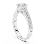 E Color Round Lab Grown Diamond Solitaire Wedding Ring VVS