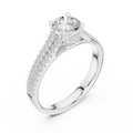 E Color Round Lab Grown Diamond Solitaire Wedding Ring VVS