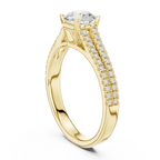 E Color Round Lab Grown Diamond Solitaire Wedding Ring VVS