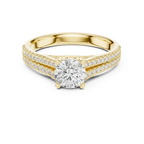 E Color Round Lab Grown Diamond Solitaire Wedding Ring VVS