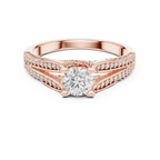 F Color Round Moissanite High-Setting Solitaire Anniversary Gift