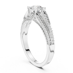 F Color Round Moissanite High-Setting Solitaire Anniversary Gift