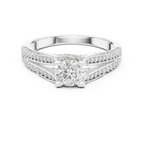 F Color Round Moissanite High-Setting Solitaire Anniversary Gift