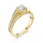 F Color Round Moissanite High-Setting Solitaire Anniversary Gift