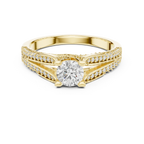 F Color Round Moissanite High-Setting Solitaire Anniversary Gift