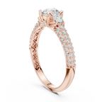 Round VVS Solitaire Diamond Engagement Ring D Color