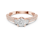 Round VVS Solitaire Diamond Engagement Ring D Color