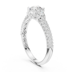 Round VVS Solitaire Diamond Engagement Ring D Color