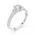 Round VVS Solitaire Diamond Engagement Ring D Color