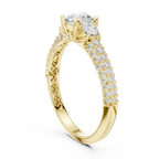 Round VVS Solitaire Diamond Engagement Ring D Color