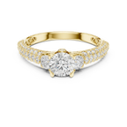 Round VVS Solitaire Diamond Engagement Ring D Color