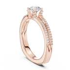 Minimalist Round Moissanite Solitaire Ring E Color VVS1