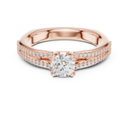 Minimalist Round Moissanite Solitaire Ring E Color VVS1