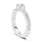 Minimalist Round Moissanite Solitaire Ring E Color VVS1