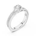 Minimalist Round Moissanite Solitaire Ring E Color VVS1