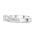 Minimalist Round Moissanite Solitaire Ring E Color VVS1