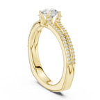 Minimalist Round Moissanite Solitaire Ring E Color VVS1