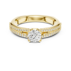 Minimalist Round Moissanite Solitaire Ring E Color VVS1