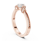 D Color VVS Round Moissanite Solitaire Engagement Ring