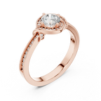 D Color VVS Round Moissanite Solitaire Engagement Ring