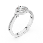 D Color VVS Round Moissanite Solitaire Engagement Ring