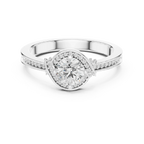 D Color VVS Round Moissanite Solitaire Engagement Ring