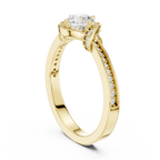 D Color VVS Round Moissanite Solitaire Engagement Ring