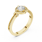 D Color VVS Round Moissanite Solitaire Engagement Ring